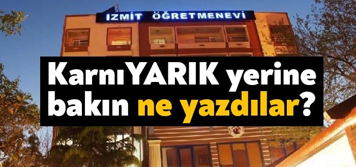 İzmit Öğretmenvi'nde bugün skandal bir olay yaşandı. Öğretmenevinin sitesinde patlıcanlı