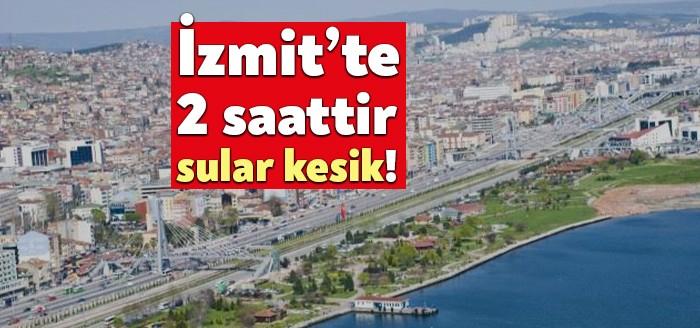 Kocaeli’nin İzmit ilçesinde 2 saattir sular akmıyor. Pek çok mahallenin