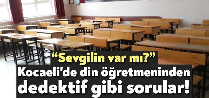 Kocaeli'nin Başiskele ilçesindeki bir lisede Din Kültürü dersi öğretmeni çocuklara