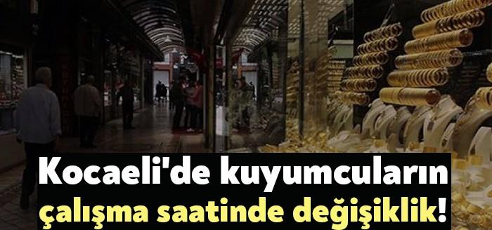 Kocaeli Son Dakika...Kocaeli Kuyumcular Derneği Yönetim Kurulu'nca yapılan yazılı açıklamada,