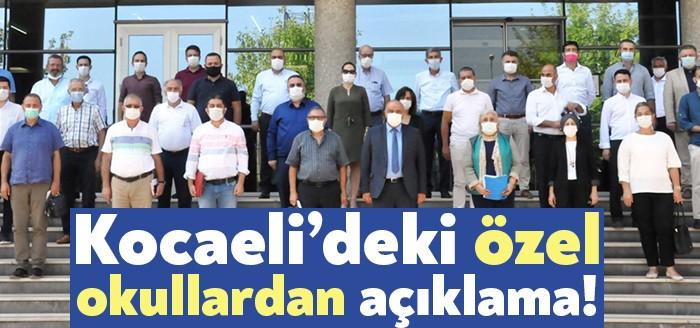 Kocaeli’deki özel okulların temsilcileri ortak bir basın açıklaması yaparak velilere