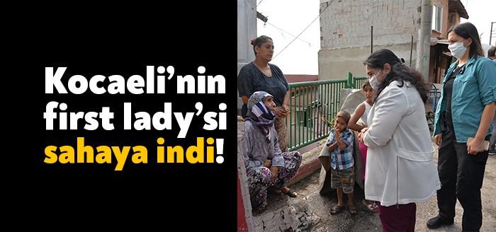 Kocaeli Valisi Seddar Yavuz’un eşi Selda Yavuz saha çalışmalarına başladı.