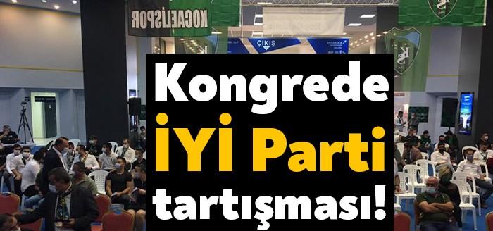 Kocaelispor’un kongresinde logo değişikliği gerginliği yaşandı. İYİ Parti logosunu andıran
