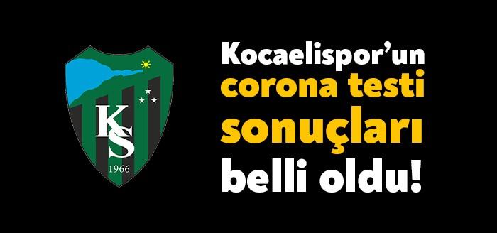 Kocaelispor Kulübü önceki gün bütün takıma corona virüsü testi yaptırmıştı.
