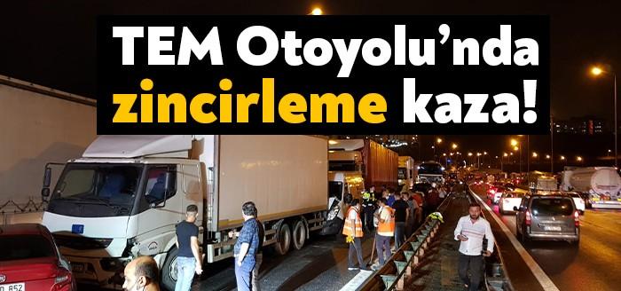 İzmit TEM otoyolu Bekirdere viyadüğünde 28 aracın karıştığı zincirleme trafik