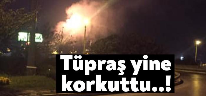 Kocaeli’nin Körfez ilçesinde yer alan TÜPRAŞ Rafinerisi’nde dün akşam saatlerinde