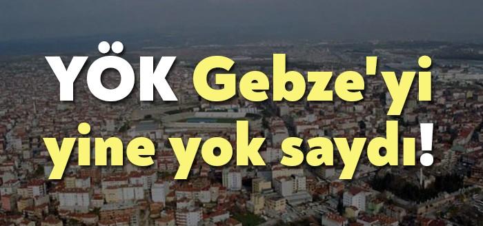 Kocaeli Haber…YÖK, Gebze’yi yine yok saydı!