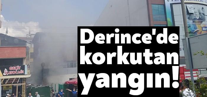 Derince İlçesi Derince Tüneli'nin hemen kenarında iki bina arasında çıkan