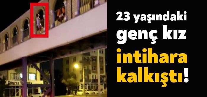Kocaeli'de, üst geçidin korkuluklarına çıkan 23 yaşındaki genç kız, ailevi