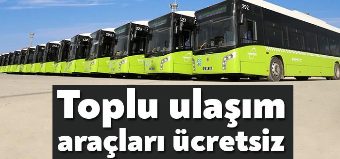 Büyükşehir Belediyesi, 29 Ekim Cumhuriyet Bayramı nedeniyle perşembe günü otobüs,