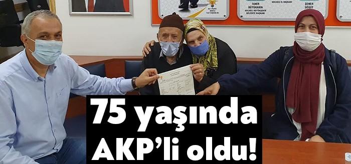 AKP Körfez İlçe Teşkilatı üye çalışmaları kapsamında 75 yaşındaki Recep
