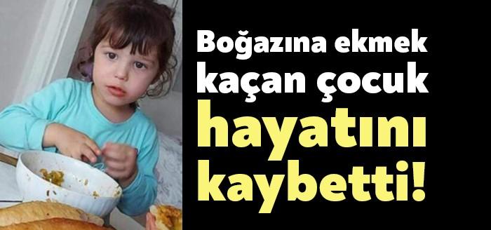 Kocaeli'nin Gölcük ilçesinde nefes borusuna ekmek kaçan 2 yaşındaki Zeynep