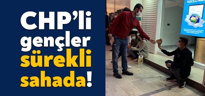 CHP Kocaeli İl Gençlik Kolları üyesi gençler bugün sabah saatlerinde