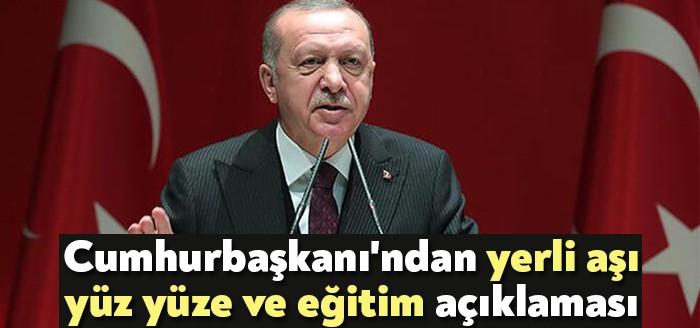 Cumhurbaşkanı Erdoğan, yerli corona virüsü aşısıyla ilgili "2 hafta içinde