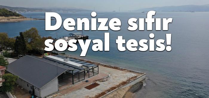 Darıca sahil parkının giriş kısmına Büyükşehir Belediyesi’nce inşa edilen modern
