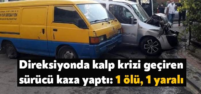 Kocaeli'nin Derince ilçesinde Faruk Ağrap (63), direksiyon başında kalp krizi