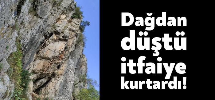 Kocaeli Büyükşehir Belediyesi’ne bağlı itfaiye ekipleri Ballıkayalar’da tırmanış yaptığı sırada