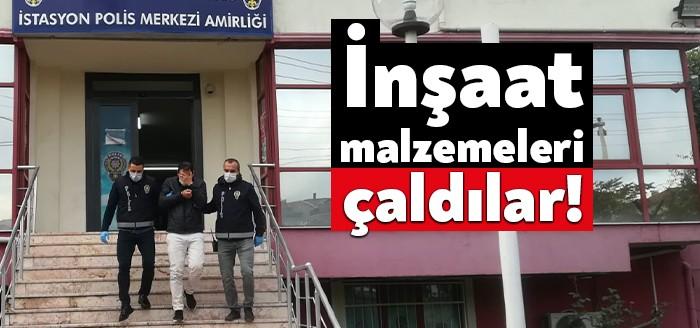 Darıca ilçesinde açıktan ve otomobilden inşaat malzemeleri çalan şahıs polis