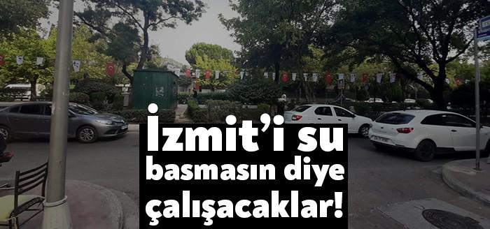 İSU, İzmit Atatürk Bulvarı’nda yaşanabilecek ani su baskınlarını engellemek için