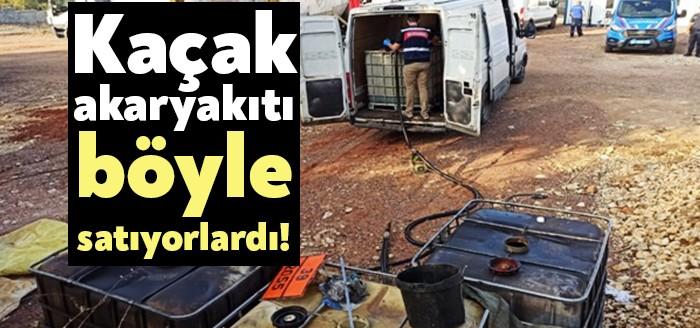 Kocaeli İl Jandarma Komutanlığı ekipleri tarafından Gebze’de düzenlenen akaryakıt kaçakçılığı