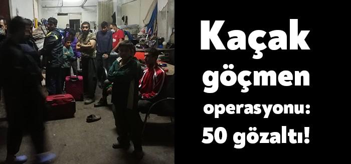 Kocaeli Emniyet Müdürlüğü ekipleri tarafından göçmen kaçakçılığını önlemek amacıyla gerçekleştirilen
