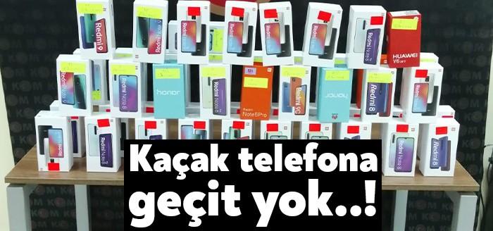 Kocaeli Emniyet Müdürlüğü ekipleri tarafından yapılan kaçak cep telefonu operasyonunda