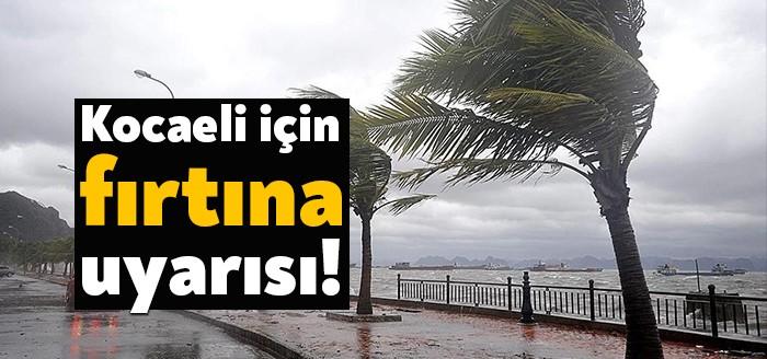 Kocaeli Valiliği  küçük çaplı dolu yağışı ve kuvvetli rüzgar uyarısı