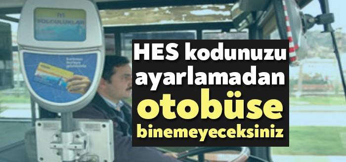 Kocaeli Büyükşehir Belediyesi, toplu taşıma araçlarında HES kodlu binişler