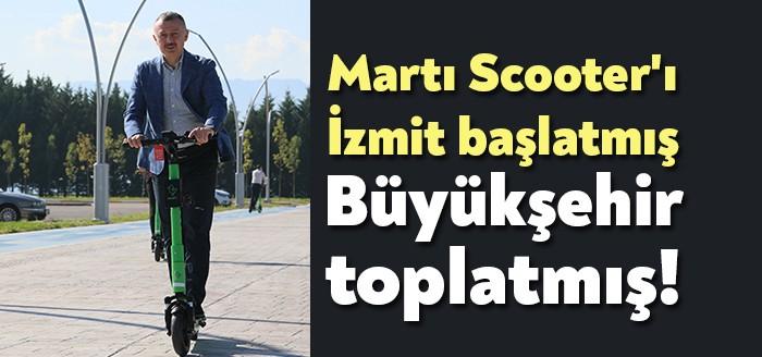 Kocaeli Büyükşehir Belediyesi'nin bugün tanıtımını yaptığı Martı Scooter projesini aylar