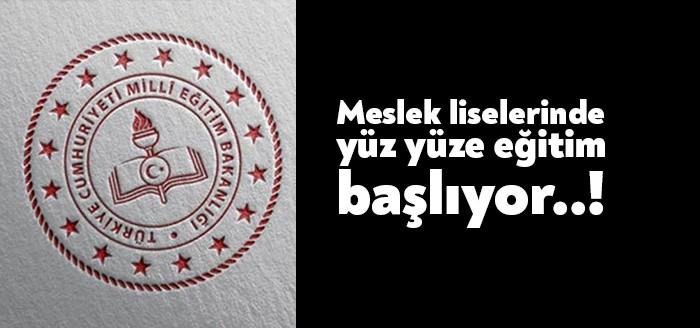Milli Eğitim Bakanlığı (MEB), pazartesi gününden itibaren mesleki ve teknik