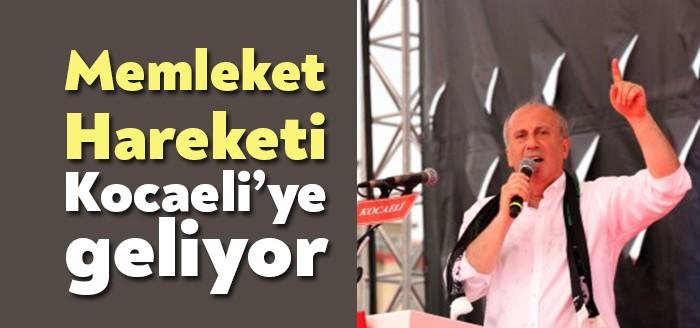 Memleket Hareketi kurucusu CHP Yalova eski Milletvekili Muharrem İnce, Kocaeli