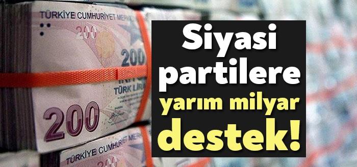 Bu yıl siyasi partilere top­lamda 419 milyon 415 bin lira