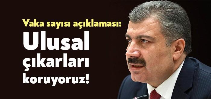 Sağlık Bakanı Fahrettin Koca’nın dün akşam günlük Covid-19 verilerinde test