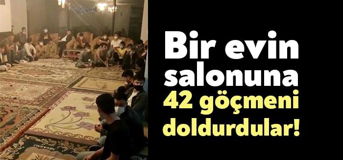 Kocaeli Gölcük'te bir eve yapılan baskında 42 kaçak göçmen bulundu,