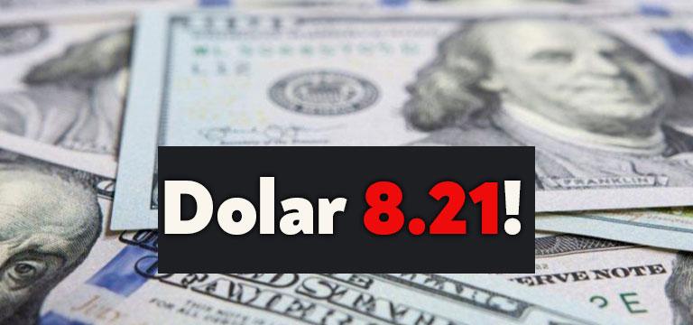 Dolar/TL 8.21 seviyesinin üzerine çıkarak güne rekorla başladı.