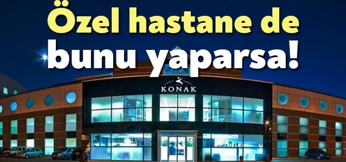 Özel Konak İzmit Hastanesi'ne Covid 19 şüphesiyle giden bir vatandaş,