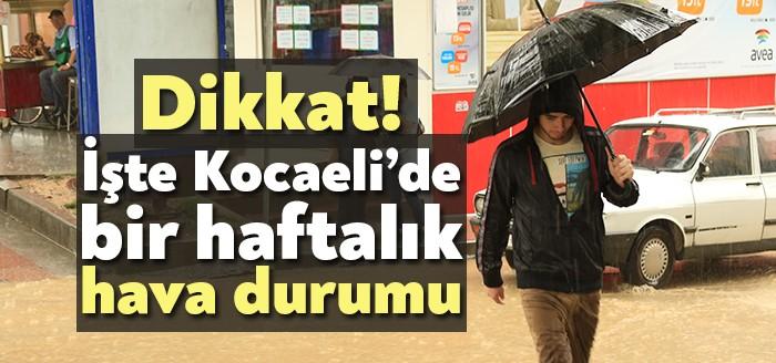 Kocaeli 18 Ekim Hava Durumu'na göre bugün sağanak yağış etkili