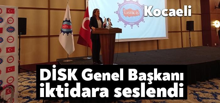 Lastik-İş Sendikası’nın 71’inci kuruluş yıldönümü nedeniyle gerçekleştirilen programa katılan DİSK