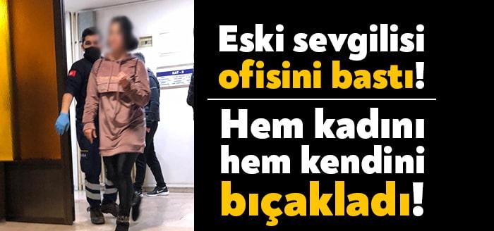 İzmit'te E.Ö., iş yerini bastığı eski sevgilisi F.K.’ye bıçakla saldırdı.
