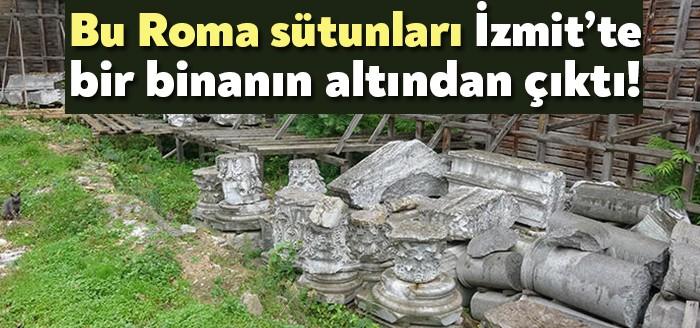 İzmit Çukurbağ Mahallesi'nde bir binanın altından çıkan Roma dönemi eserleri
