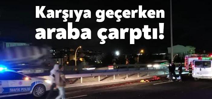 Kocaeli'nin Gebze ilçesinde, yolun karşısına geçmeye çalışan kadın, cipin çarpması