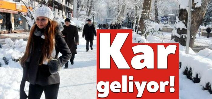 Kocaeli kar yağışı geliyor. MGM'den alınan bilgilere göre Kocaeli yeni