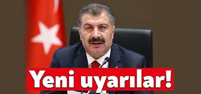 Sağlık Bakanı Fahrettin Koca, corona virüsüne karşı vatandaşlara yeni uyarılarda