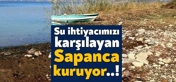Sapanca Gölü'nde su seviyesi 30.34 metre seviyesine inerek, sahil kesiminden