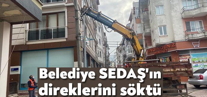 Karamürsel 4 Temmuz Mahallesi Park Caddesi’nde bulunan Sedaş’a ait Havai
