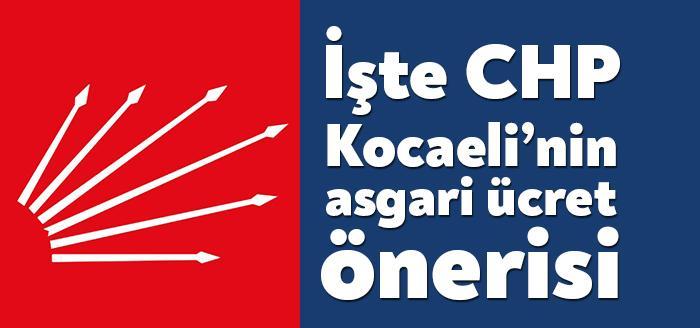 CHP Kocaeli İl Örgütü, 2021 yılı asgari ücreti için önerisini