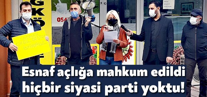 Körfezli esnaflar, bugün iş yerlerinin önünde bir basın açıklaması gerçekleştirdi.
