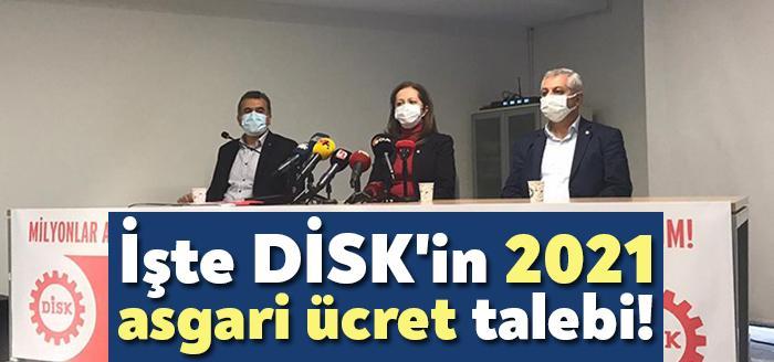 Devrimci İşçi Sendikaları Konfederasyonu, (DİSK) 2021 yılı asgari ücretin net