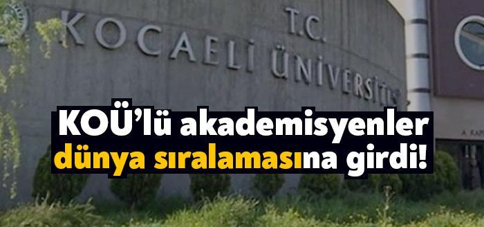 Kocaeli Üniversitesi’nden 10 akademisyen “Dünyanın En Etkili Bilim İnsanları” listesinde