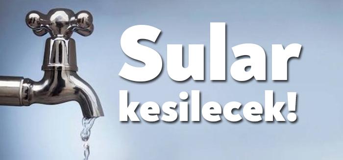 İSU Genel Müdürlüğü'ne bağlı ekiplerin 6 Aralık'ta yapacağı çalışmalar nedeniyle